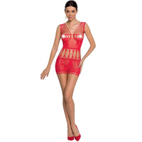 PASSION - FEMME BS090 BODYSTOCKING ROUGE TAILLE UNIQUE