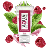 AQUA TRAVEL - Lubrifiant à Base d'Eau Saveur Framboise Sauvage (50 ML)