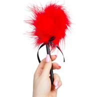 SECRETPLAY - DUSTER DE MARABOU ROUGE