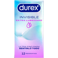 DUREX - PRÉSERVATIFS INVISIBLES EXTRA LUBRIFIÉS 12 UNITÉS